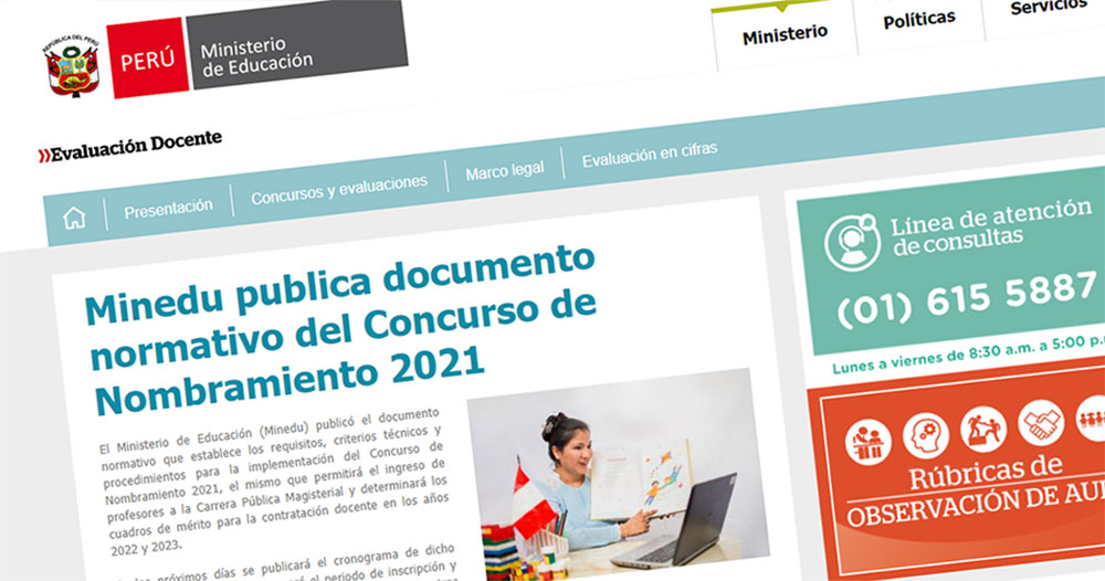 APRUEBAN CONCURSO DE NOMBRAMIENTO Y CONTRATO DOCENTE 2021